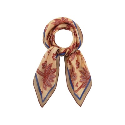 light brown flower scarf - floral light brown flower scarf - floral