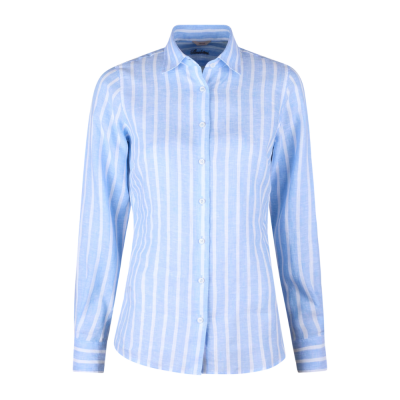 sofie linen shirt - blue stripe