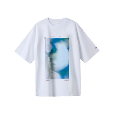 lala t-Shirt 3 cotton photo print - white