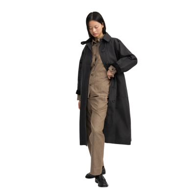 aiayu jay coat ripstop oilskin - antracite
