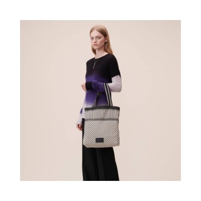 tote carmela x-stitch - black tote carmela x-stitch - black