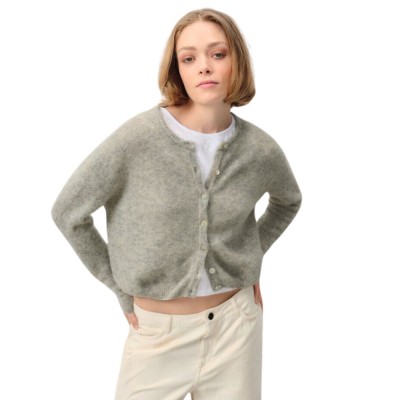 women's cardigan vitow - light grey melange