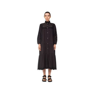 hazel eyelet kjole - black hazel eyelet kjole - black