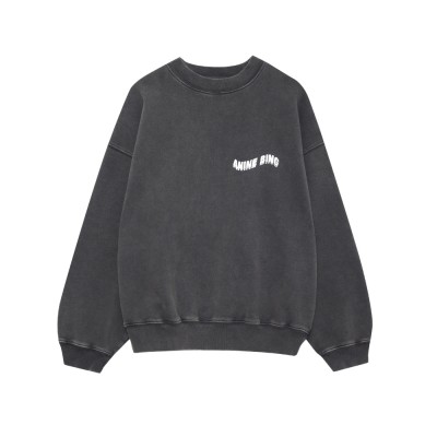 anine bing jaci sweatshirt daydreams - washed black