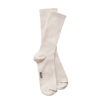 cotton rib socks - milk