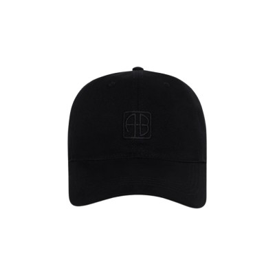 anine bing jeremy baseball cap framed monogram - black