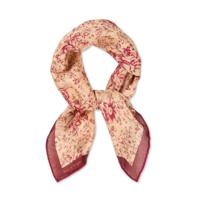 handkerchief pink toile - red