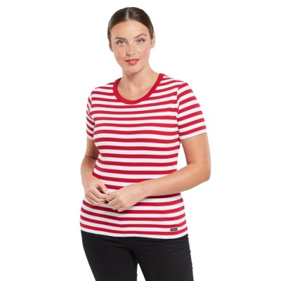 sailor t-shirt hillion women - red/white