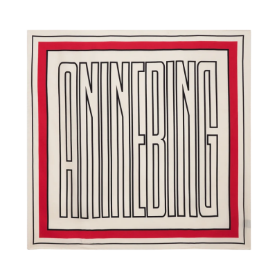 anine bing york scarf tango - red 