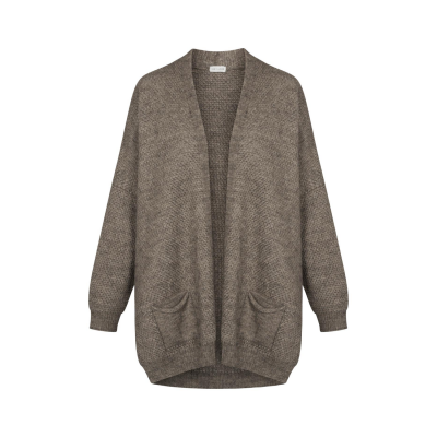 charlotte cardigan - stone grey melange charlotte cardigan - stone grey melange