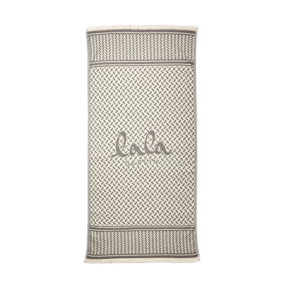 lala berlin beach blanket benice - black/white