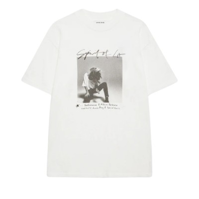 anine bing ashton tee spirit - ivory