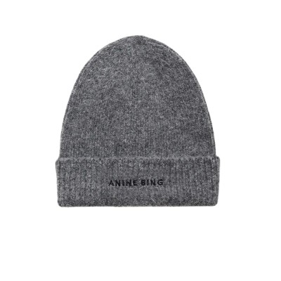 anine bing elia beanie - heather charcoal