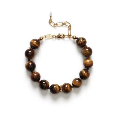 anni lu bowl bracelet tigereye - gold