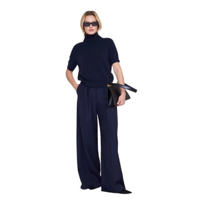 anine bing jackson turtleneck sweater - midnight blue 