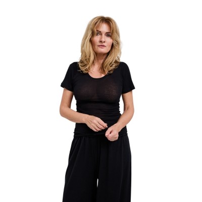 cotton roseanne t-shirt - black