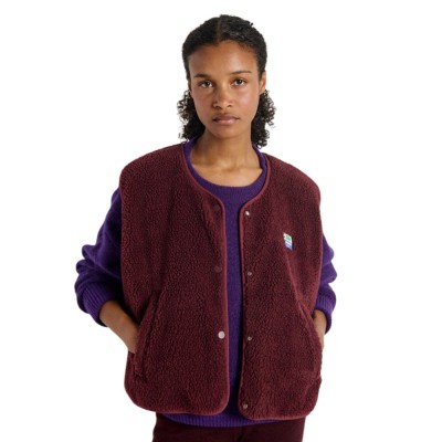 women's vestes hoktown - burgundy melange 