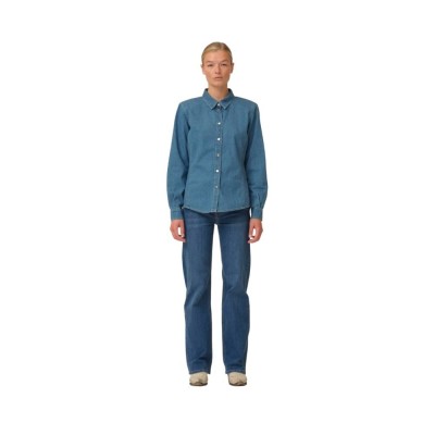 brown straight jeans - denim blue brown straight jeans - denim blue