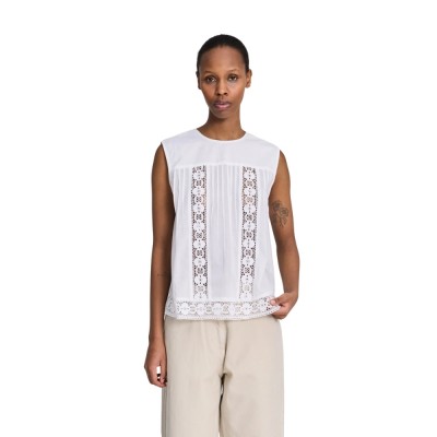 rosita cotton voile top - white 