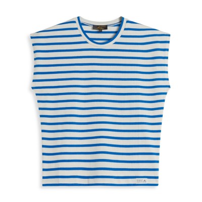 theoxane mariniere tank top - offwhite azur
