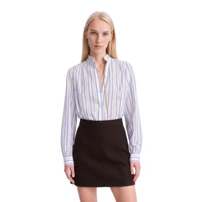 hilda shirt - ecru/bleu