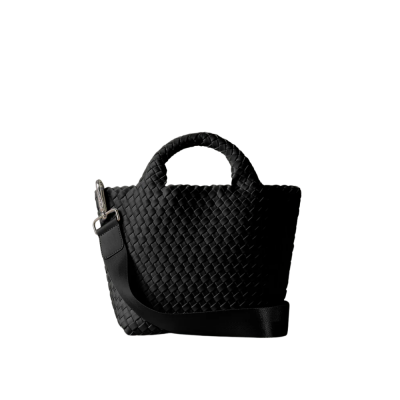 st barths small tote onyx - black