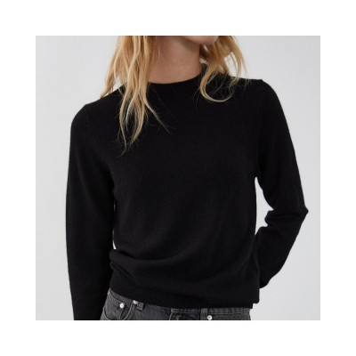 womens roundneck - black - front