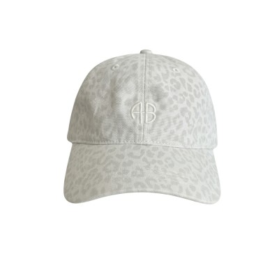 anine bing jeremy baseball cap leopard - white washed