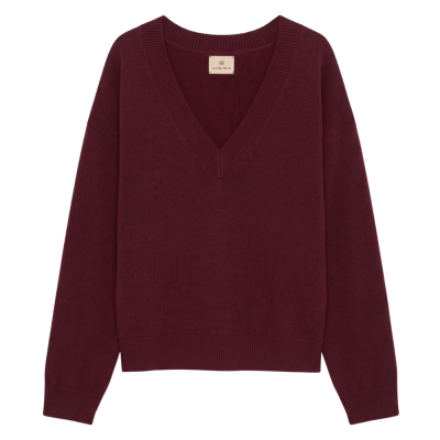 anine bing lee sweater - burgundy