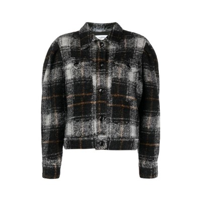 leiko checked coat - anthracite leiko checked coat - anthracite
