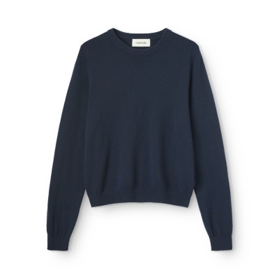 basic cashmere o-neck - navy