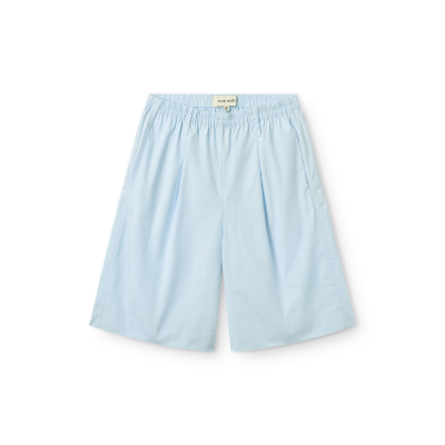 shorts with pleat poplin- light blue 