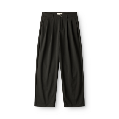 kerte pant 2 pleat - black