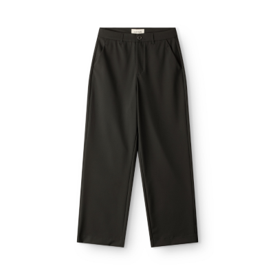 kerte pant no pleat - black