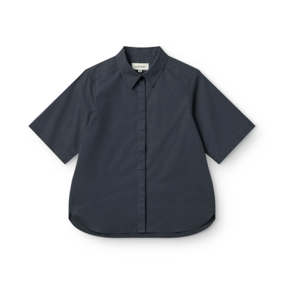 ss shirt poplin - navy
