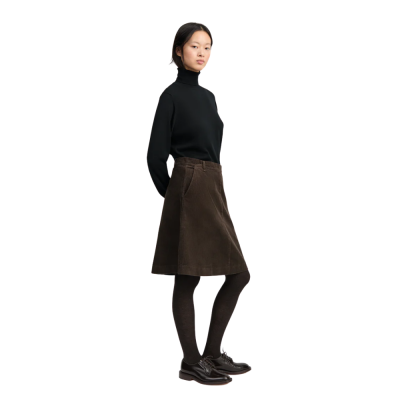 estelle skirt short corduroy - smokey brown