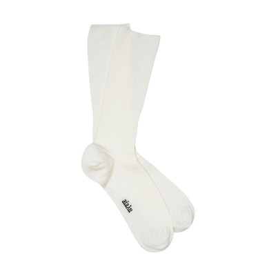 cotton rib socks - white