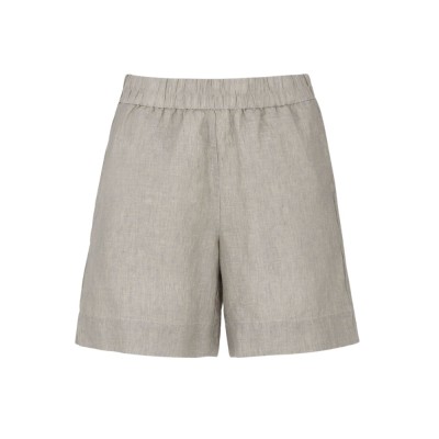 shorts long linen - grey