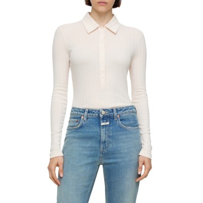 closed polo longsleeve - dusty rose 