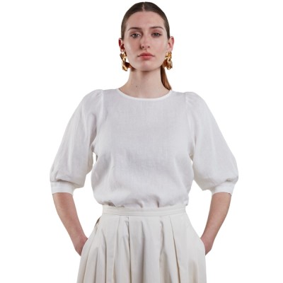 carmen blouse - white