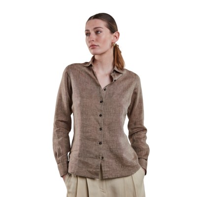 sofie linen shirt - light brown