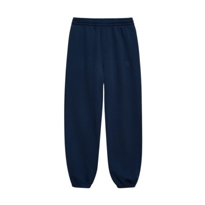 anine bing karter jogger framed monogram - washed navy