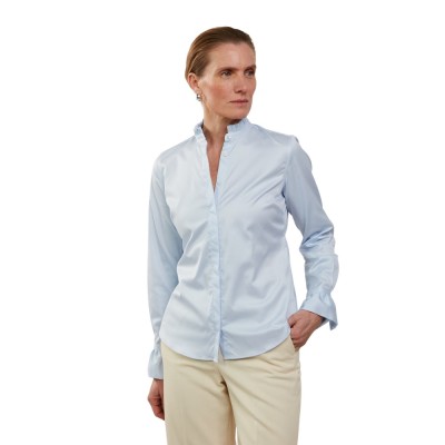 darya blouse frill collar - light blue