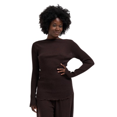 elegante blouse - dark brown