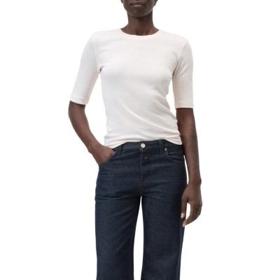 closed crewneck shortsleeve tee - blush pink