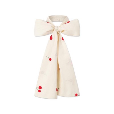 dalia bow - cream cherry dalia bow - cream cherry