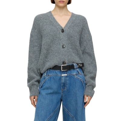 closed cardigan - heather grey melange 