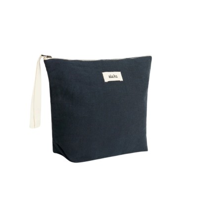 pouch linen - navy