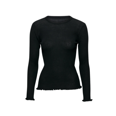 ask label manu merino sweater - black