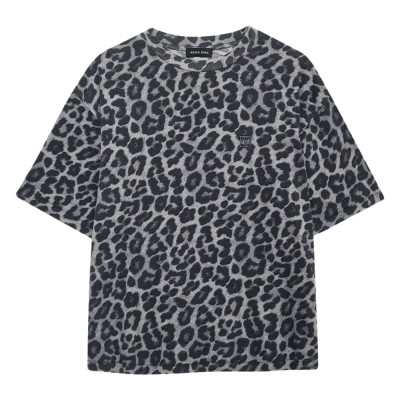anine bing cohen tee - grey leopard